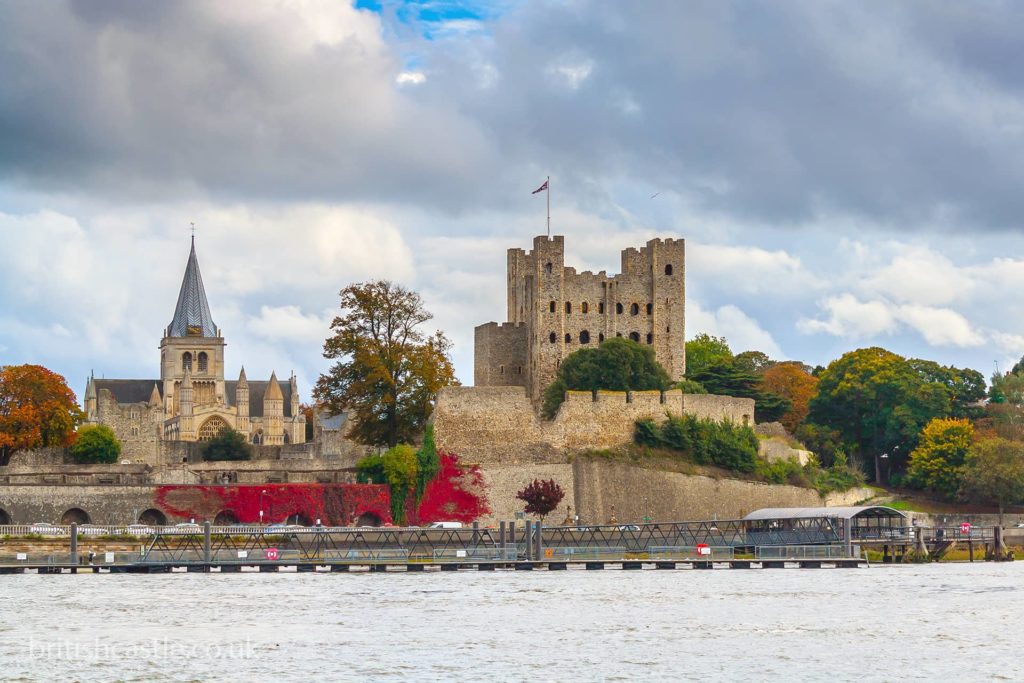 Rochester castle, viewed from the Medway