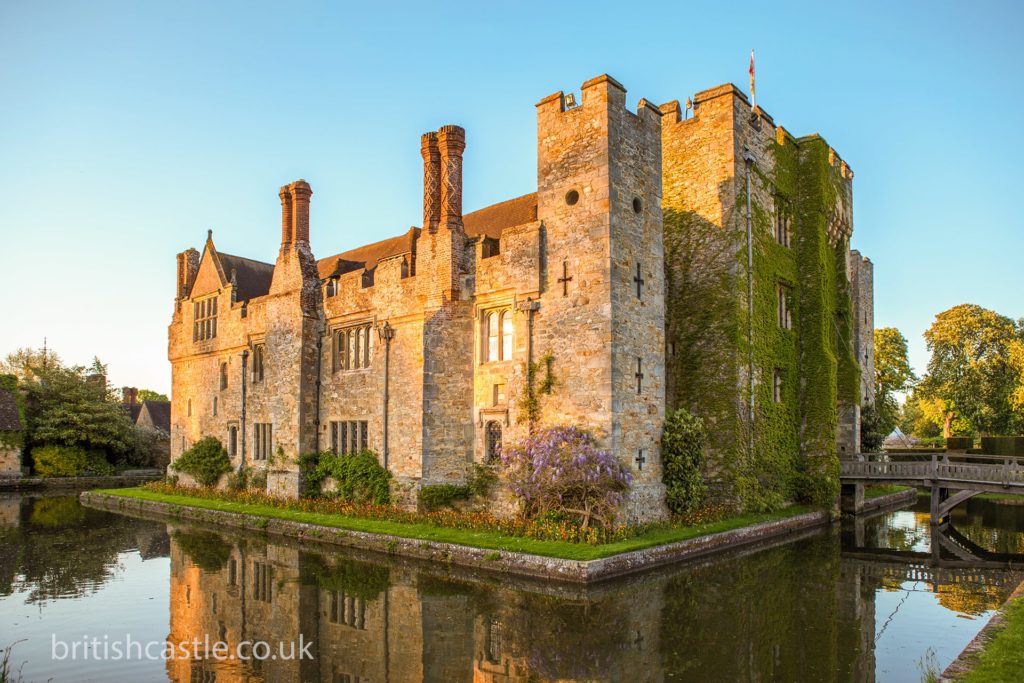 Hever castle at sunset