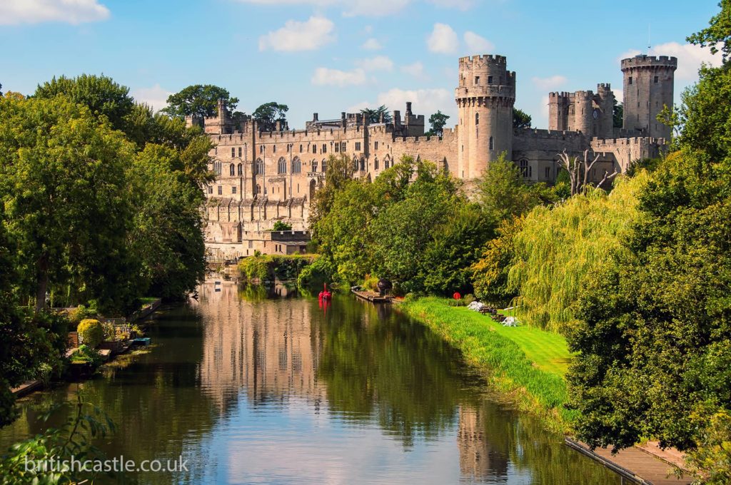 Warwick Castle, overlooking the river Avon